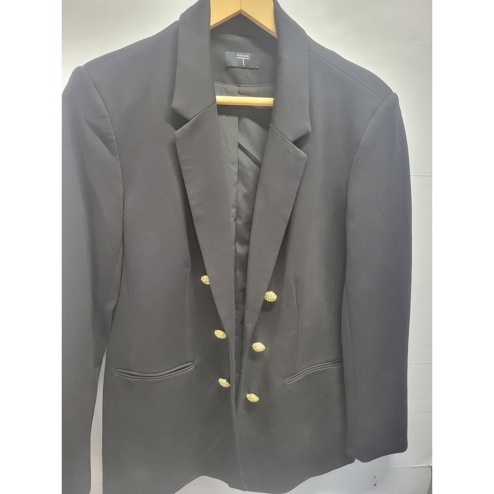 T Tahari Womens Black‎ Blazer Suite Jacket Size 12